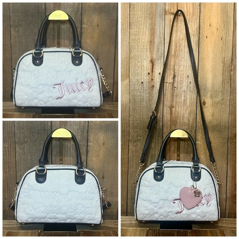 Juicy Couture White and Black Satchel